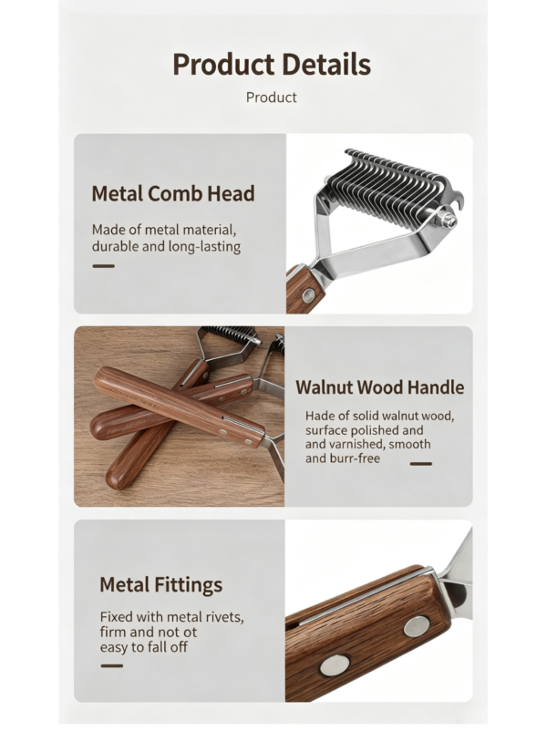 6 Pet de-shedding comb