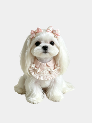 7.8in Cute Bow-Tie Neck Scarf for Cats & Dogs | For Small Dogs (Teddy, Bichon, etc.)