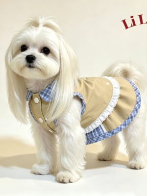 Stylish Sleeveless Autumn Dress for Dogs | For Teddy, Bichon, and Small Breeds