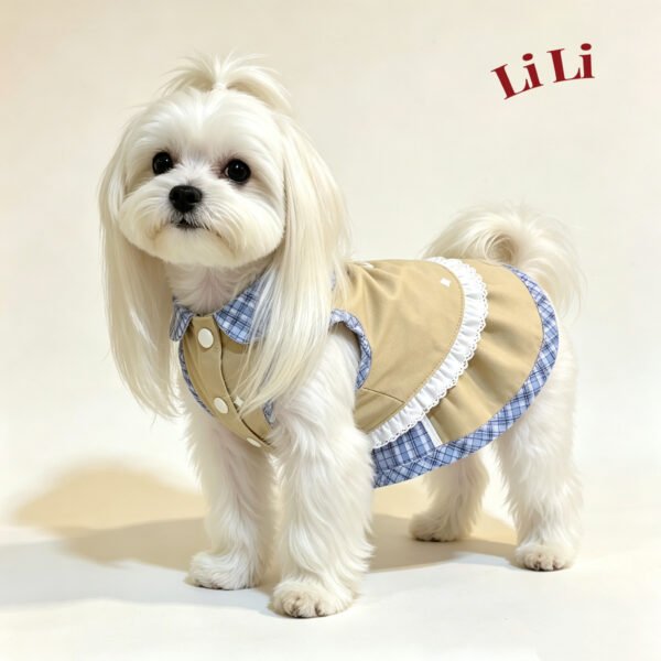 Stylish Sleeveless Autumn Dress for Dogs | For Teddy, Bichon, and Small Breeds